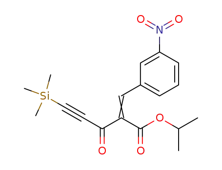 Molecular Structure of 557762-62-6 (4-Pentynoic acid, 2-[(3-nitrophenyl)methylene]-3-oxo-5-(trimethylsilyl)-,
1-methylethyl ester)