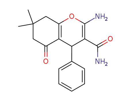 2-amino-7,7-dimethyl-5-oxo-4-phenyl-5,6,7,8-tetrahydro-4H-chromene-3-carboxylic acid amide