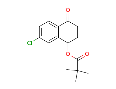 Molecular Structure of 804498-94-0 (Propanoic acid, 2,2-dimethyl-,
7-chloro-1,2,3,4-tetrahydro-4-oxo-1-naphthalenyl ester)