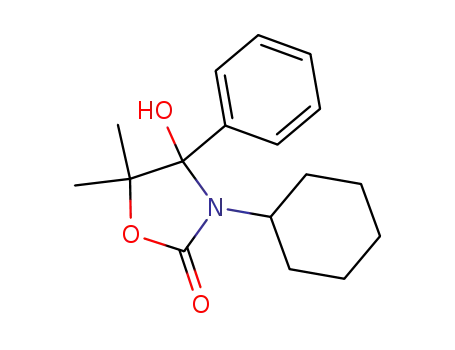 3-cyclohexyl-4-hydroxy-5,5-dimethyl-4-phenyl-oxazolidin-2-one