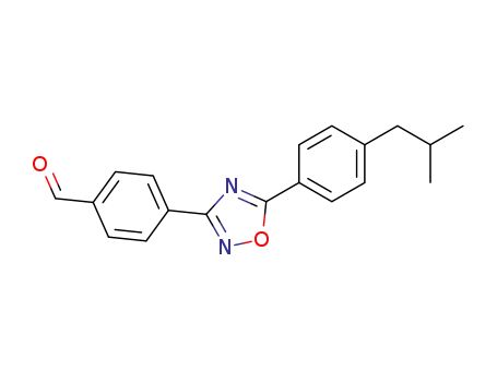 Molecular Structure of 635701-88-1 (4-[5-(4-ISOBUTYL-PHENYL)-[1,2,4]OXADIAZOL-3-YL]-BENZALDEHYDE)