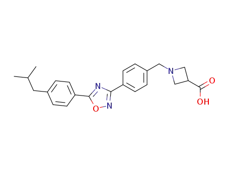 1-{4-[5-(4-isobutylphenyl)-1,2,4-oxadiazol-3-yl]-benzyl}-3-azetidine carboxylic acid