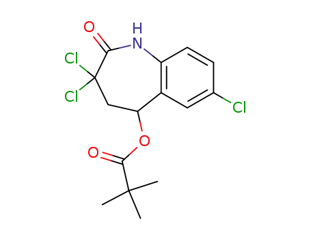 2,2-dimethyl-propionic acid 3,3,7-trichloro-2-oxo-2,3,4,5-tetrahydro-1H-benzo[b]azepin-5-yl ester