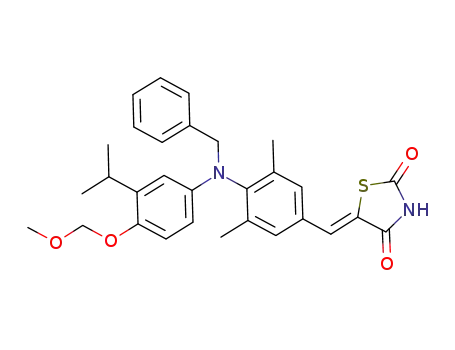 (Z)-5-[4-[N-benzyl-N-[3-isopropyl-4-(methoxymethoxy)phenyl]amino]-3,5-dimethylphenylmethylene]thiazolidine-2,4-dione