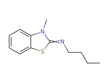 Molecular Structure of 70038-63-0 (1-Butanamine, N-(3-methyl-2(3H)-benzothiazolylidene)-)