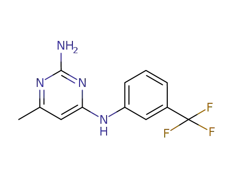 6-methyl-4-[3-(trifluoromethyl)phenylamino]pyrimidin-2-amine