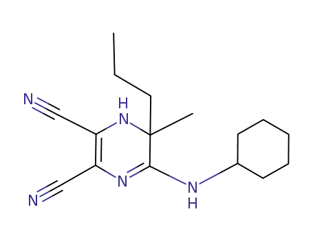 5-(cyclohexylamino)-1,6-dihydro-6-methyl-6-propylpyrazine-2,3-dicarbonitrile