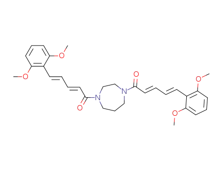 1,4-bis[5-(2,6-dimethoxyphenyl)penta-(2E,4E)-dienoyl]hexahydro-1,4-diazepine