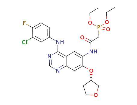 P-[2-[[4-[(3-Chloro-4-fluorophenyl)amino]-7-[[(3S)-tetrahydro-3-furanyl]oxy]-6-quinazolinyl]amino]-2-oxoethyl]phosphonic acid diethyl ester