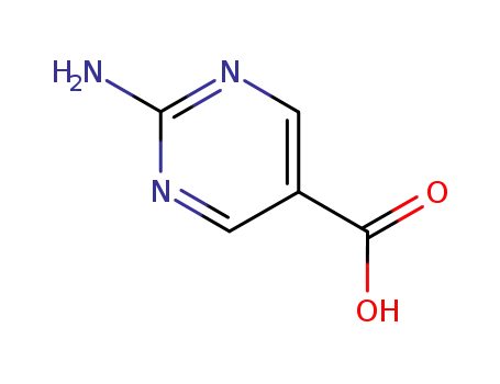 Molecular Structure of 3167-50-8 (2-Aminopyrimidine-5-carboxylic acid)