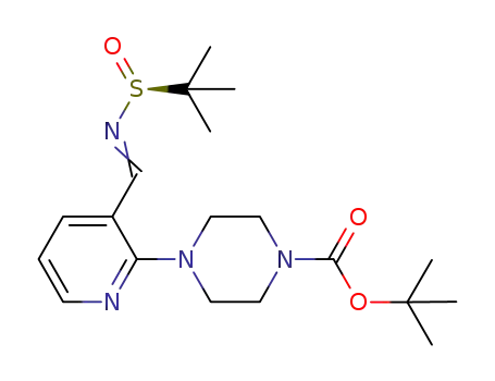 2-(4-Boc-piperazinyl)-3-(S-tert-butylsulfinyliminomethylidene)pyridine