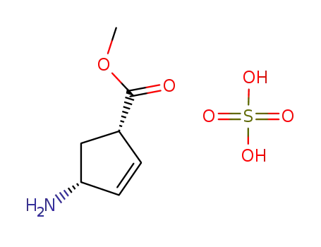cis-4-amino-2-cyclopentene-1-carboxylic acid methyl ester hydrogen sulfate