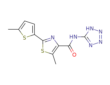2-(5-methyl-thien-2-yl)-5-methyl-N-(1H-tetrazole-5-yl)-4-thiazolecarboxamide