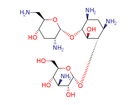 32986-56-4,Tobramycin,D-Streptamine, O-3-amino-3-deoxy-alpha-D-glucopyranosyl-(1-6)-O-(2,6-diamino-2,3,6-trideoxy-alpha-D-ribo-hexopyranosyl-(1-4))-2-deoxy- ; Deoxykanamycin B ;  Gotabiotic ; Nebramycin ; O-3-Amino-3-deoxy-alpha-D-glucopyranosyl-(1-4)-O-(2,6-diamino-2,3,6-trideoxy-alpha-D-ribo-hexopyranosyl-(1-6))-2-deoxy-L-streptamine;O-3-Amino-3-deoxy-alpha-D-lucopyranosyl-(1-6)-O-(2,6-diamino-2,3,6-trideoxy-alpha-D-ibohexopyranosyl-(1-4))-2-deoxy-D-streptamine;Tobamycin Base;Sulfate sterile;