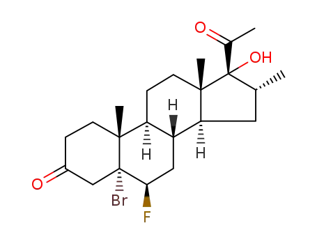 5α-bromo-6β-fluoro-17α-hydroxy-16α-methyl-pregnane-3,20-dione