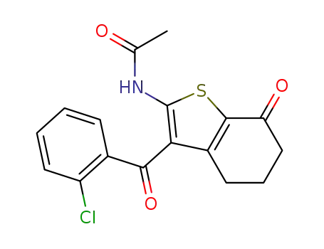 2-acetylamino-3-(2-chlorobenzoyl)-5,6-dihydro-4H-benzo[b]thiophen-7-one