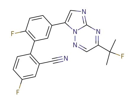 4,2'-difluoro-5'-[3-(1-fluoro-1-methylethyl)imidazo[1,2-b][1,2,4]triazin-7-yl]biphenyl-2-carbonitrile