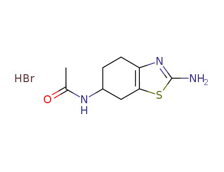 Molecular Structure of 104617-50-7 (N-(2-AMino-4,5,6,7-tetrahydro-6-benzothiazolyl)acetaMide HydrobroMide)