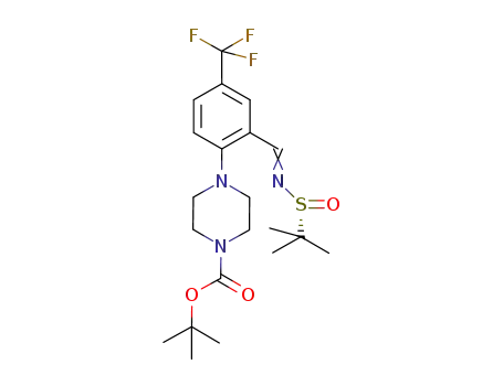 2-{[4-(tert-butoxycarbonyl)-1-piperazinyl]-5-trifluoromethyl-benzylidene}-t-butanesulfinamide