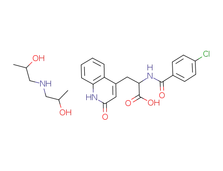 2-(4-chlorobenzoylamino)-3-(2-quinolon-4-yl)propionic acid diisopropanolamine salt