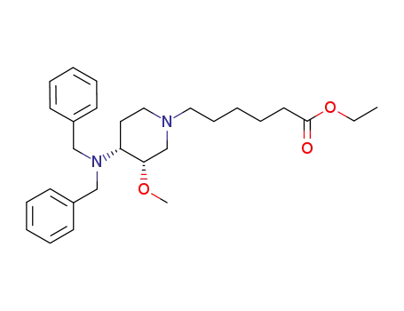 1-Piperidinehexanoic acid, 4-[bis(phenylmethyl)amino]-3-methoxy-,
ethyl ester, (3S,4R)-