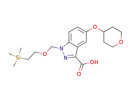 5-(tetrahydro-2H-pyran-4-yloxy)-1-[2-(trimethylsilyl)ethoxy]methyl-1H-indazole-3-carboxylic acid