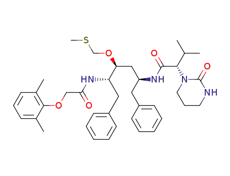 (2S)-N-{(1S,3S,4S)-1-benzyl-4-{[(2,6-dimethylphenoxy)acetyl]amino}-3-[(methylthio)methoxy]-5-phenylpentyl}-3-methyl-2-(2-oxotetrahydropyrimidin-1(2H)-yl)butanamide