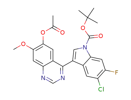 tert-butyl 3-(6-acetoxy-7-methoxyquinazolin-4-yl)-5-chloro-6-fluoroindole-1-carboxylate