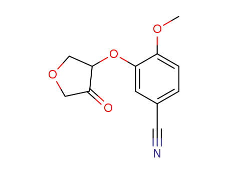3-(tetrahydrofuran-4-on-3-yloxy)-4-methoxybenzonitrile
