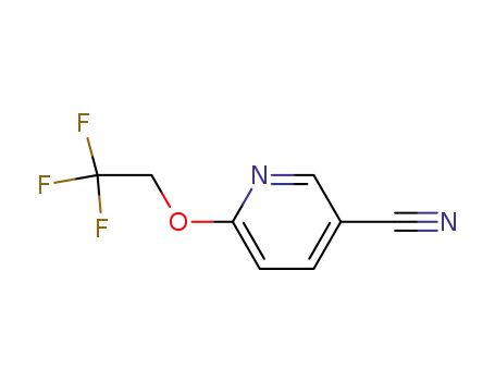 Molecular Structure of 159981-18-7 (6-(2,2,2-TRIFLUOROETHOXY)PYRIDINE-3-CARBONITRILE)