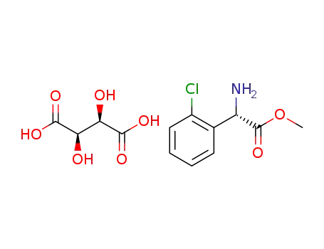 Molecular Structure of 141109-15-1 ((S)-(+)-2-Chlorophenylglycine  methyl  ester  hydrochloride)