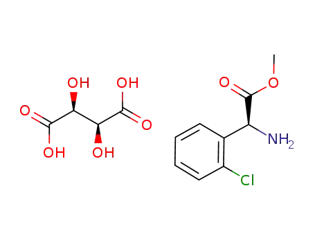 L-(+)-tartaric acid salt of α-amino-(2-chlorophenyl)acetic acid methyl ester