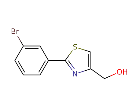 Molecular Structure of 885280-57-9 ([2-(3-BROMO-PHENYL)-THIAZOL-4-YL]-METHANOL)