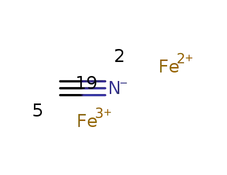 2Fe(2+)*5Fe(3+)*19CN(1-)=2Fe(CN)2*5Fe(CN)3