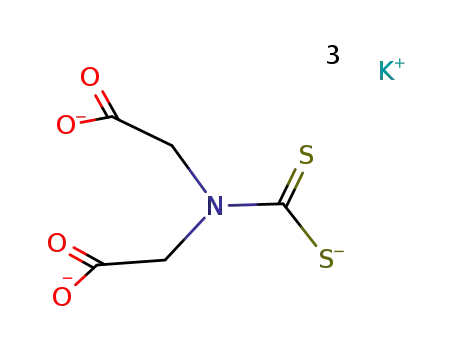 bis(carboxymethyl)-dithiocarbamic acid, tripotassium salt