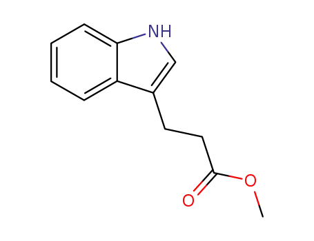 Molecular Structure of 5548-09-4 (1H-Indole-3-propionic acid methyl ester)