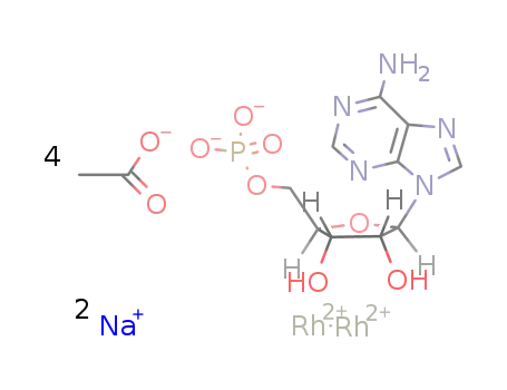tetrakis-μ-acetato-dirhodium(II) adenosine-5'-monophosphate adduct