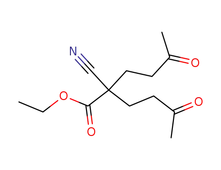 2-cyano-5-oxo-2-(3-oxobutyl)hexanoic acid ethyl ester