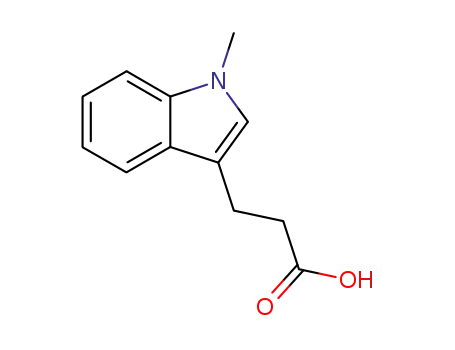 Molecular Structure of 7479-20-1 (3-(1-METHYL-1H-INDOL-3-YL)-PROPIONIC ACID)