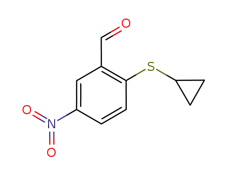 2-(cyclopropylthio)-5-nitrobenzaldehyde
