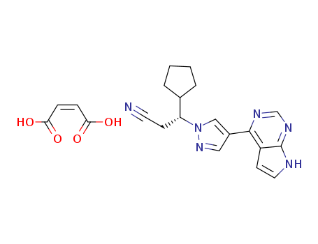 (R)-3-[4-(7H-pyrrolo[2,3-d]pyrimidin-4-yl)-1H-pyrazol-1-yl]-3-cyclopentylpropanenitrile maleate