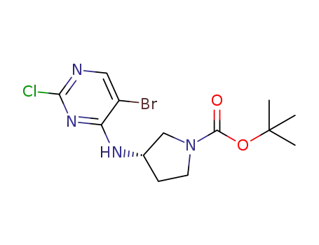 (S)-tert-butyl 3-(5-bromo-2-chloropyrimidin-4-ylamino)pyrrolidine-1-carboxylate