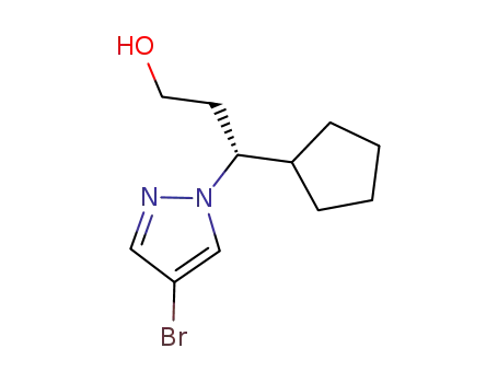 (R)-3-(4-bromo-1H-pyrazol-1-yl)-3-cyclopentylpropan-1-ol