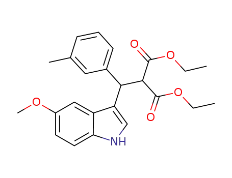 ethyl 2-ethoxycarbonyl-3-[3-(5-methoxyindolyl)]-3-(m-methylphenyl)propanoate