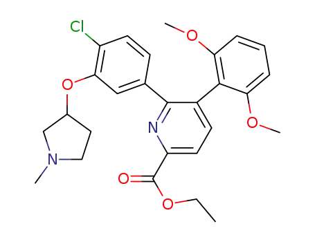 Ethyl 6-{4-chloro-3-[(1-methylpyrrolidin-3-yl)oxy]phenyl)-5-(2,6-dimethoxyphenyl)pyridine-2-carboxylate