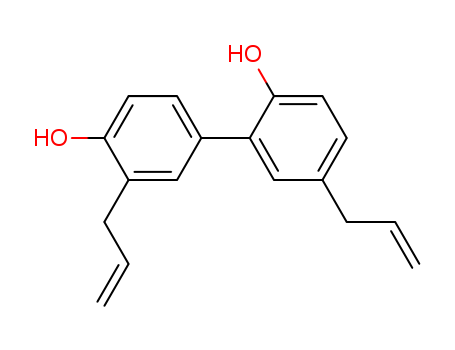 35354-74-6,Honokiol,[1,1'-Biphenyl]-2,4'-diol,3',5-di-2-propenyl- (9CI);3',5-Diallyl-2,4'-biphenyldiol;NSC 293100;Honokiol,(S);