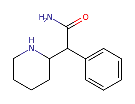 Molecular Structure of 19395-39-2 (alpha-Phenylpiperidine-2-acetamide)