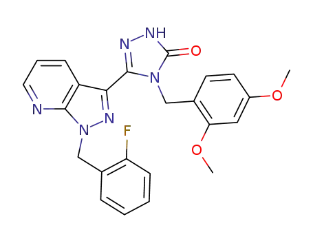 4-(2,4-dimethoxybenzyl)-5-[1-(2-fluorobenzyl)-1H-pyrazolo[3,4-b]pyridin-3-yl]-2,4-dihydro-3H-1,2,4-triazol-3-one