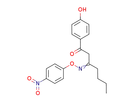 1-(4-hydroxy-phenyl)-heptane-1,3-dione 3-[O-(4-nitro-phenyl)-oxime]