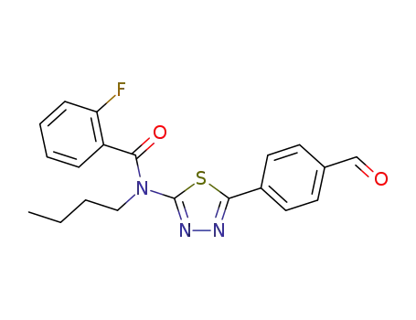 N-butyl-2-fluoro-N-(5-(4-formylphenyl)-1,3,4-thiadiazol-2-yl)benzamide